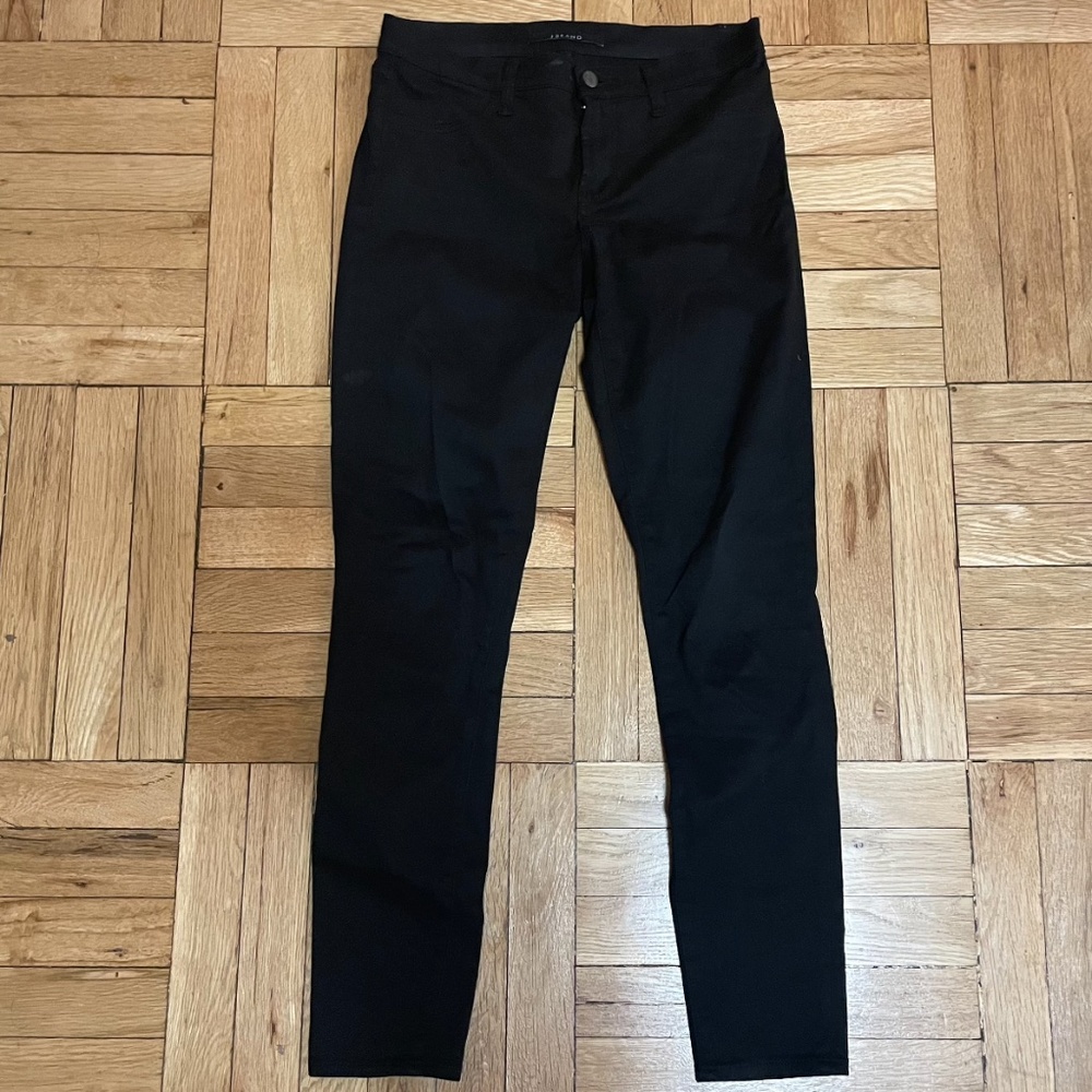 Black straight leg jeans